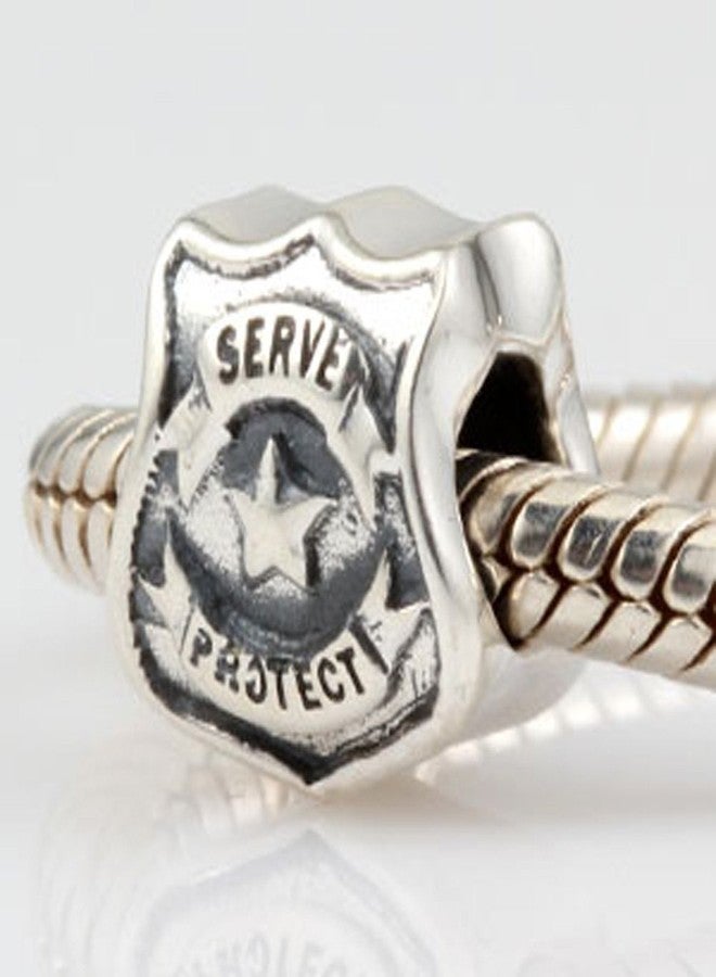 ARTCHARM Shield Charm 925 Sterling Silver To Serve and Protect Charm European Style Bead Charm - Image 4